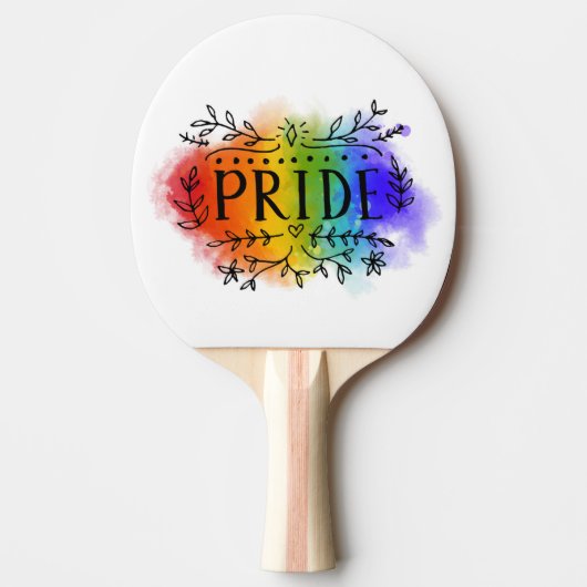 Pride in Waterverf Tafeltennisbatje (Voorkant)