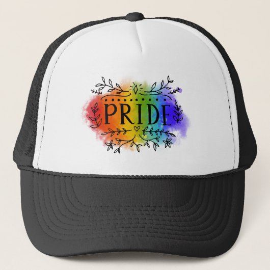 Pride in Waterverf Trucker Pet (Voorkant)
