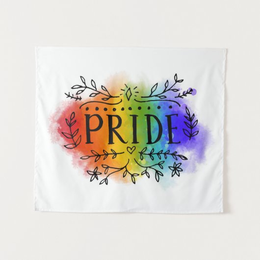 Pride in Waterverf Wandkleed (Voorkant (horizontaal))