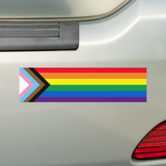 Pride Inclusief gevarieerde regenboog Lgbetq homo- Bumpersticker (Op auto)
