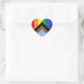 Pride Inclusieve diversiteit regenboog Lgbtq homov Hart Sticker (Tas)