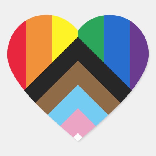 Pride Inclusieve diversiteit regenboog Lgbtq homov Hart Sticker (Voorkant)
