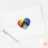 Pride Inclusieve diversiteit regenboog Lgbtq homov Hart Sticker (Envelop)