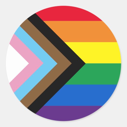 Pride Inclusieve diversiteit regenboog Lgbtq homov Ronde Sticker (Voorkant)