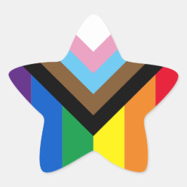 Pride Inclusieve diversiteit regenboog Lgbtq homov Ster Sticker
