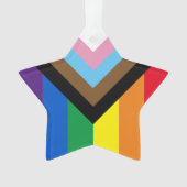 Pride Inclusive regenbow Lgbtq gay diversity star Ornament (voorkant)