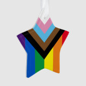 Pride Inclusive regenbow Lgbtq gay diversity star Ornament (voorkant)