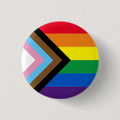 Pride Inclusive regenbow Lgbtq gay flag pin button (Voorkant)