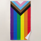Pride Inclusive regenbow Lgbtq gay flag Strandlaken (Voorkant)