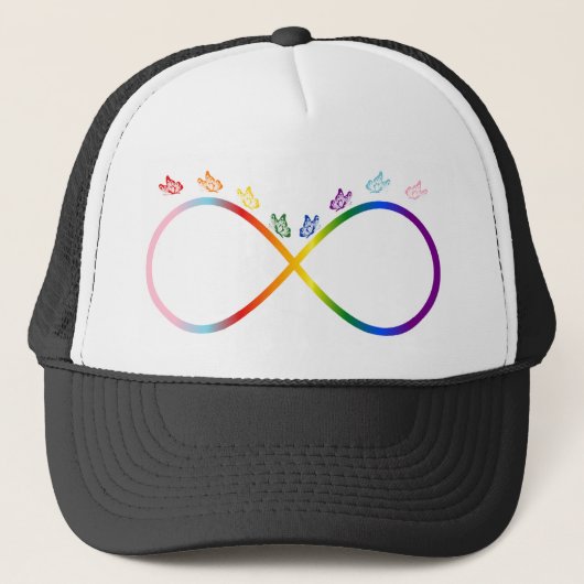Pride Infinity Butterflies Trucker Pet (Voorkant)