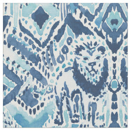 PRIDE INSIDE Lion Tribal Indigo Aqua Waterverf Stof