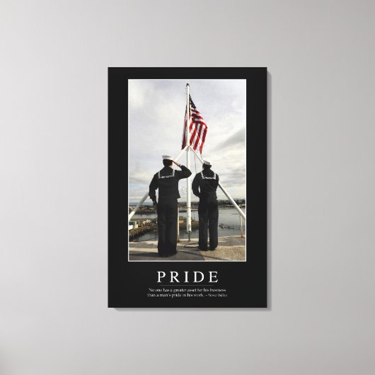 Pride: Inspirerend Citaat 1 Canvas Afdruk (Voorkant)
