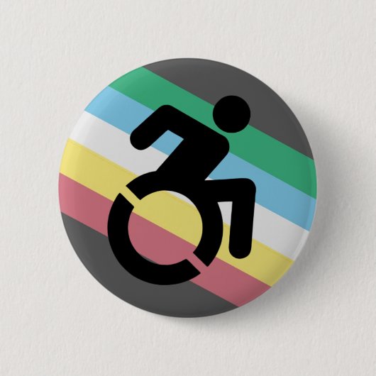Pride invaliditeitsknop ronde button 5,7 cm (Voorkant)