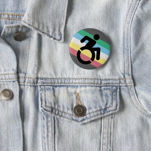 Pride invaliditeitsknop ronde button 5,7 cm (In situ)
