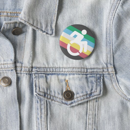 Pride invaliditeitsknop ronde button 5,7 cm (In situ)