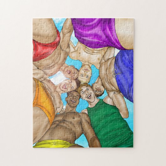 Pride jongens van kunstenaar Joe Phillips. Legpuzzel (Verticaal)