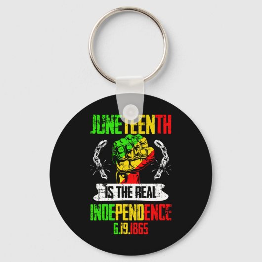 Pride Juneteenth is de echte onafhankelijkheidsdag Sleutelhanger (Voorkant)