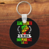 Pride Juneteenth is de echte onafhankelijkheidsdag Sleutelhanger (Voorkant)