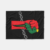 Pride Juneteenth viert 1865 Juneteenth Afro Fleece Deken (Voorkant (Horizontaal))