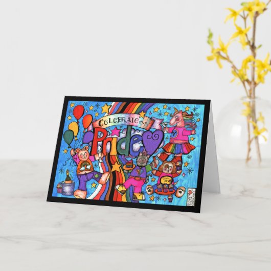 Pride Kaart vieren (Gele Bloem)