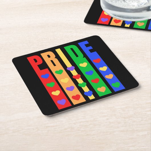 Pride Kartonnen Onderzetters (Schuin)