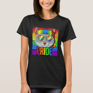 Pride Kat LGBTQ Regenboogvlag Pride Maand T-shirt