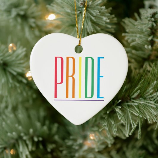 PRIDE Keramisch Hart Ornament (Boom)