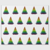 Pride kerstboomstructuur cadeaupapier (Vlak)