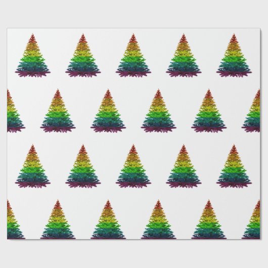 Pride kerstboomstructuur cadeaupapier (Vlak)