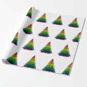 Pride kerstboomstructuur cadeaupapier (Uitgerold)
