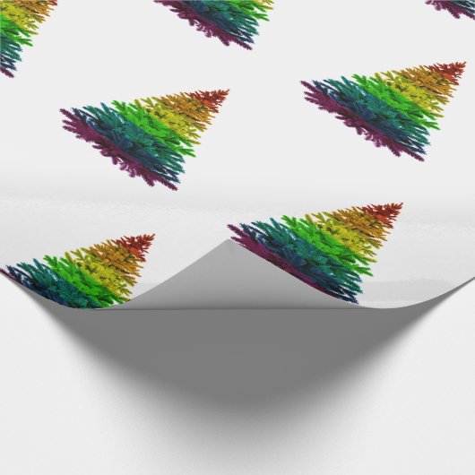 Pride kerstboomstructuur cadeaupapier (Hoek)