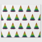 Pride kerstboomstructuur cadeaupapier (Vlak)