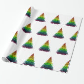 Pride kerstboomstructuur cadeaupapier (Uitgerold)