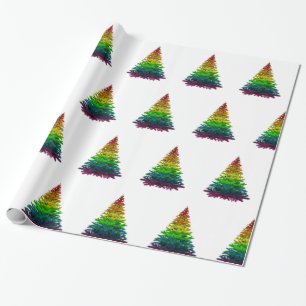 Pride kerstboomstructuur cadeaupapier
