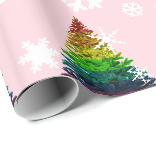 Pride kerstboomstructuur cadeaupapier (Rol Hoek)