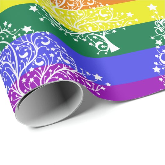 Pride kerstboomstructuur cadeaupapier (Rol Hoek)