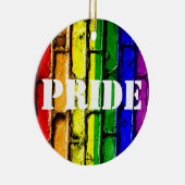 PRIDE kerstsierregenbrick Keramisch Ornament (Rechts)