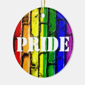 PRIDE kerstsierregenbrick Keramisch Ornament (Links)