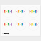 Pride-keten Ronde Sticker (Vel)