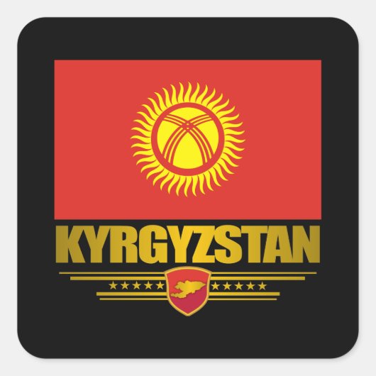 Pride Kirgizië Vierkante Sticker (Voorkant)