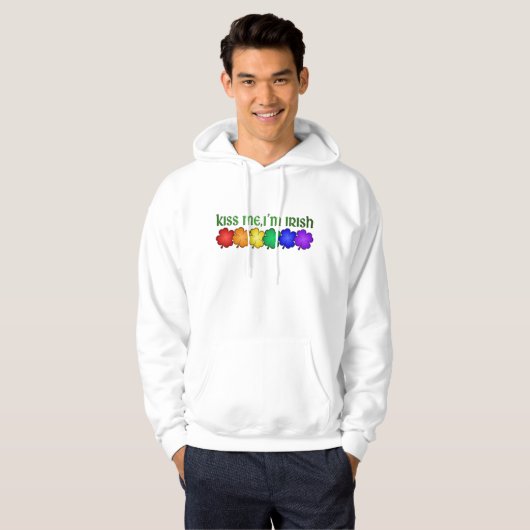 Pride Kiss Ik ben Iers Hoodie (Voorkant volledig)