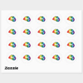 Pride Kiss Ronde Sticker (Vel)