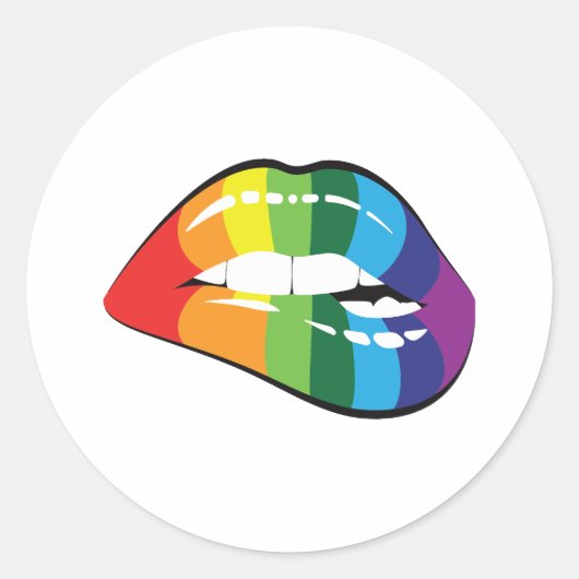 Pride Kiss Ronde Sticker (Voorkant)