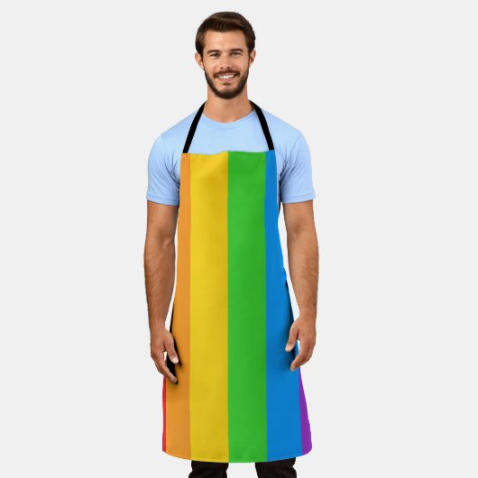 Pride Kitchen: Rainbow Flag Schort (Gedragen)