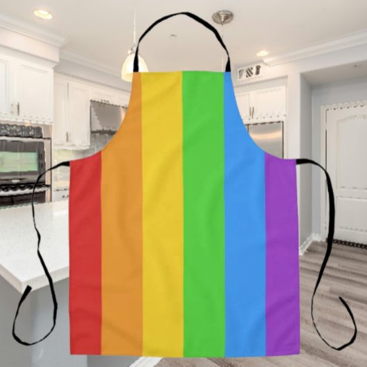 Pride Kitchen: Regenboogvlag Schort