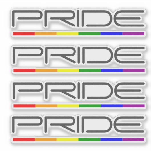 Pride kleuren Gay Pride Sticker (Voorkant)