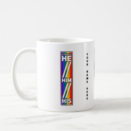 Pride Kleuren Mijn voornaamwoorden zijn Hij Zijn Koffiemok