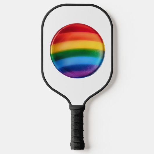Pride kleuren pickleball paddle (Voorkant)