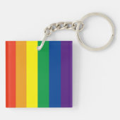 Pride kleuren regenboog gepersonaliseerde sleutelh sleutelhanger (Achterkant)