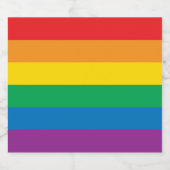 Pride | Kleurig regenboogontwerp Bier Etiket (Enkel label)